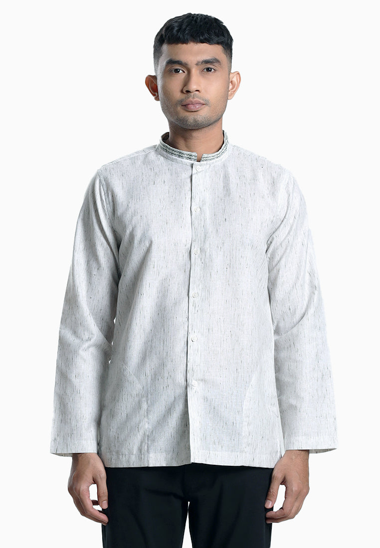 MOC Kemeja Koko Lengan Panjang Pria AFFOGATO - B - LIGHT GREEN