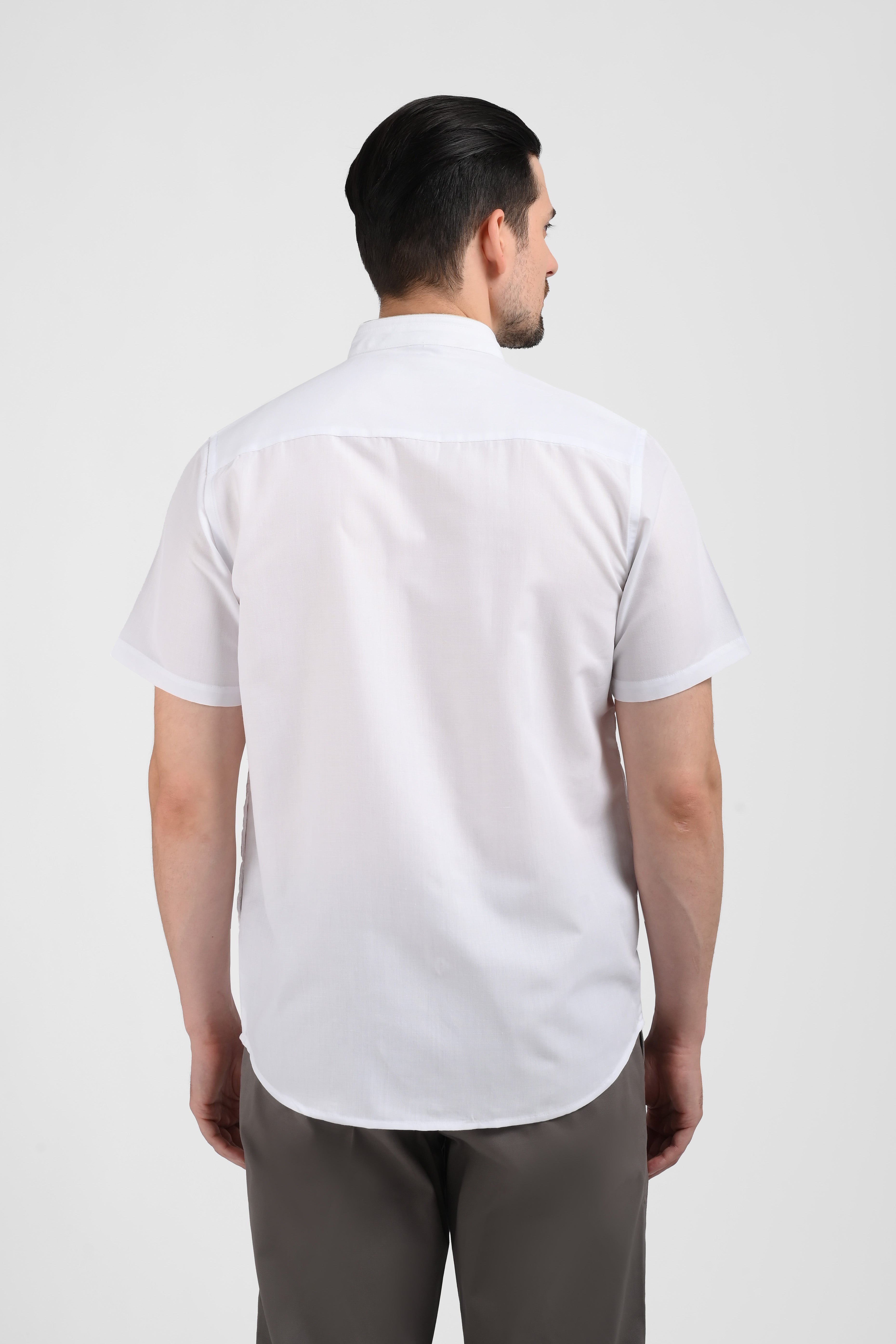 MOC Kemeja Koko Lengan Pendek Pria CAIRO-WHITE