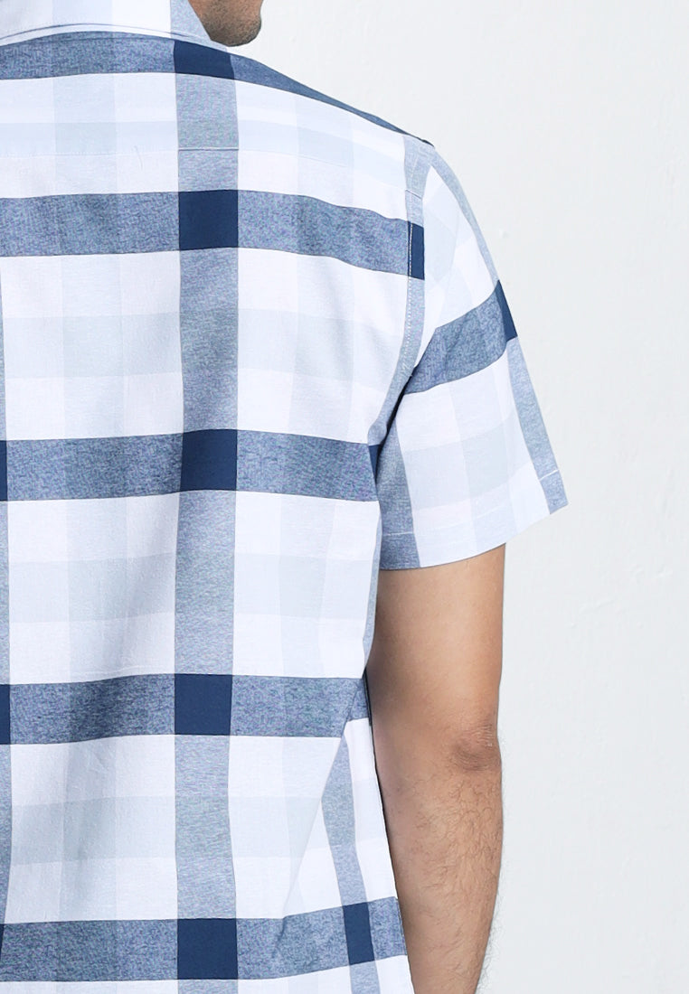 MOC Kemeja Lengan Pendek Pria BRISCOE-BLUE