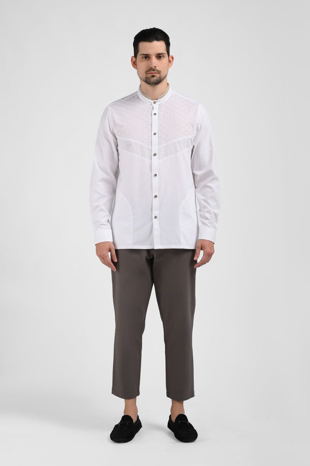 MOC Kemeja Koko Lengan Panjang Pria ORELL-WHITE
