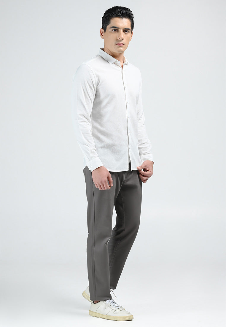 MOC Kemeja Lengan Panjang Pria NINOS-WHITE