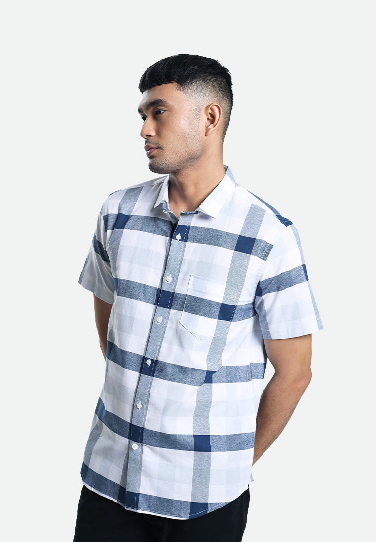 MOC Kemeja Lengan Pendek Pria BRISCOE-BLUE