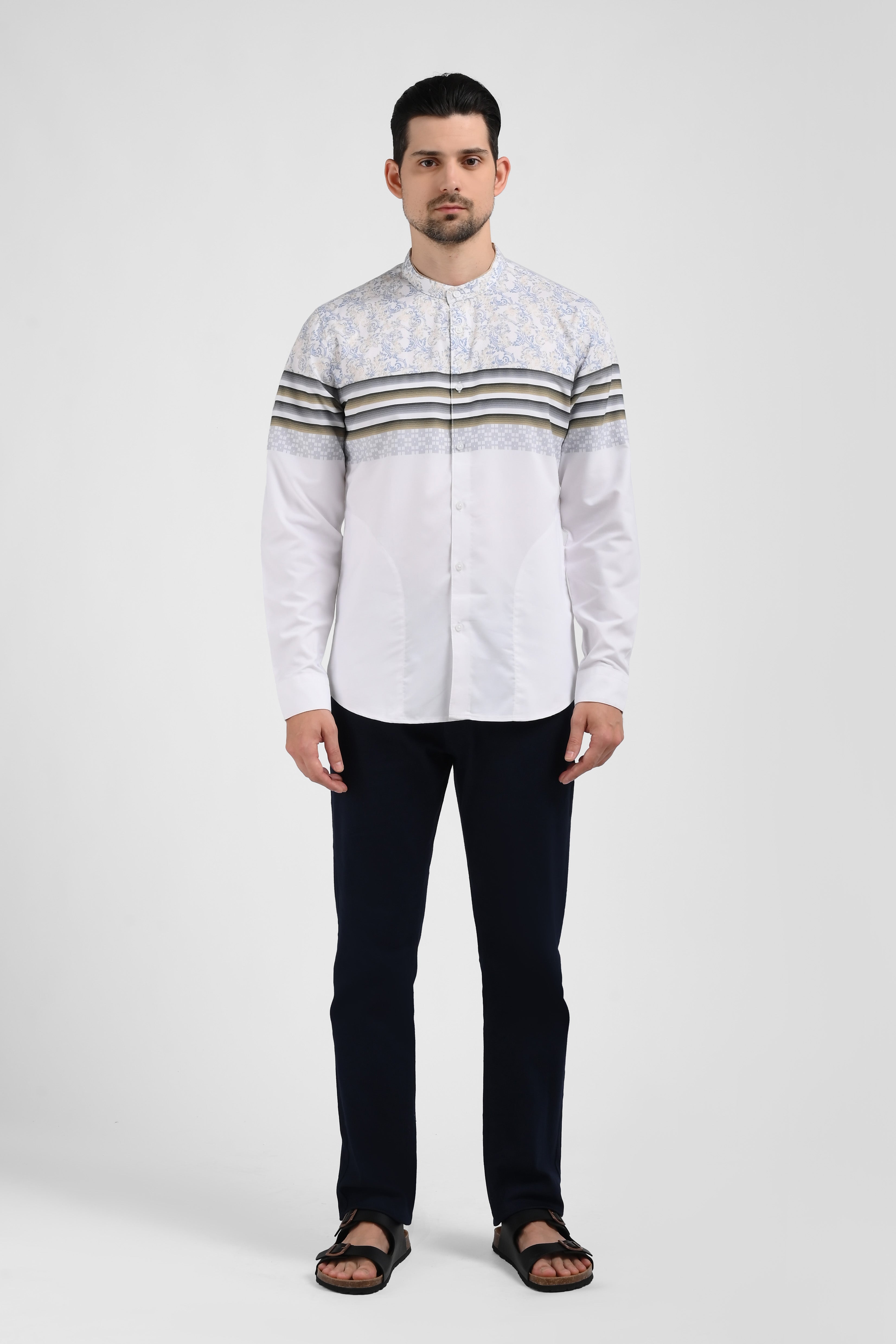 MOC Kemeja Koko Lengan Panjang Pria TWYNN-WHITE