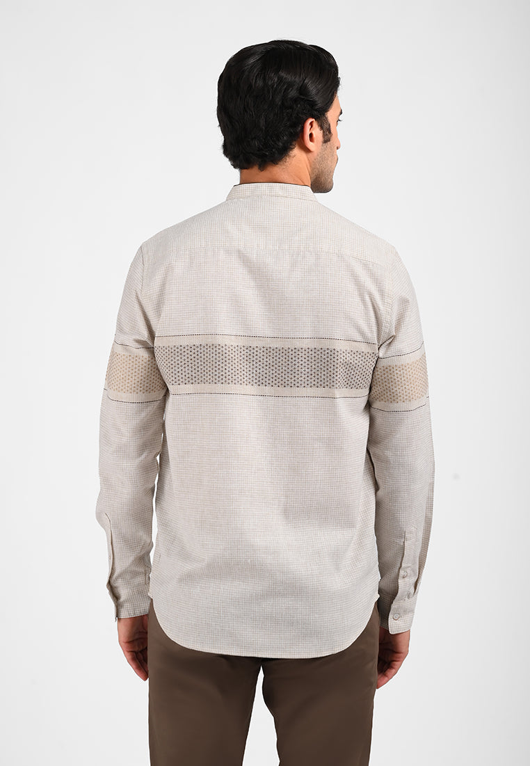 MOC Kemeja Koko Lengan Panjang Pria SUDAN-KHAKI