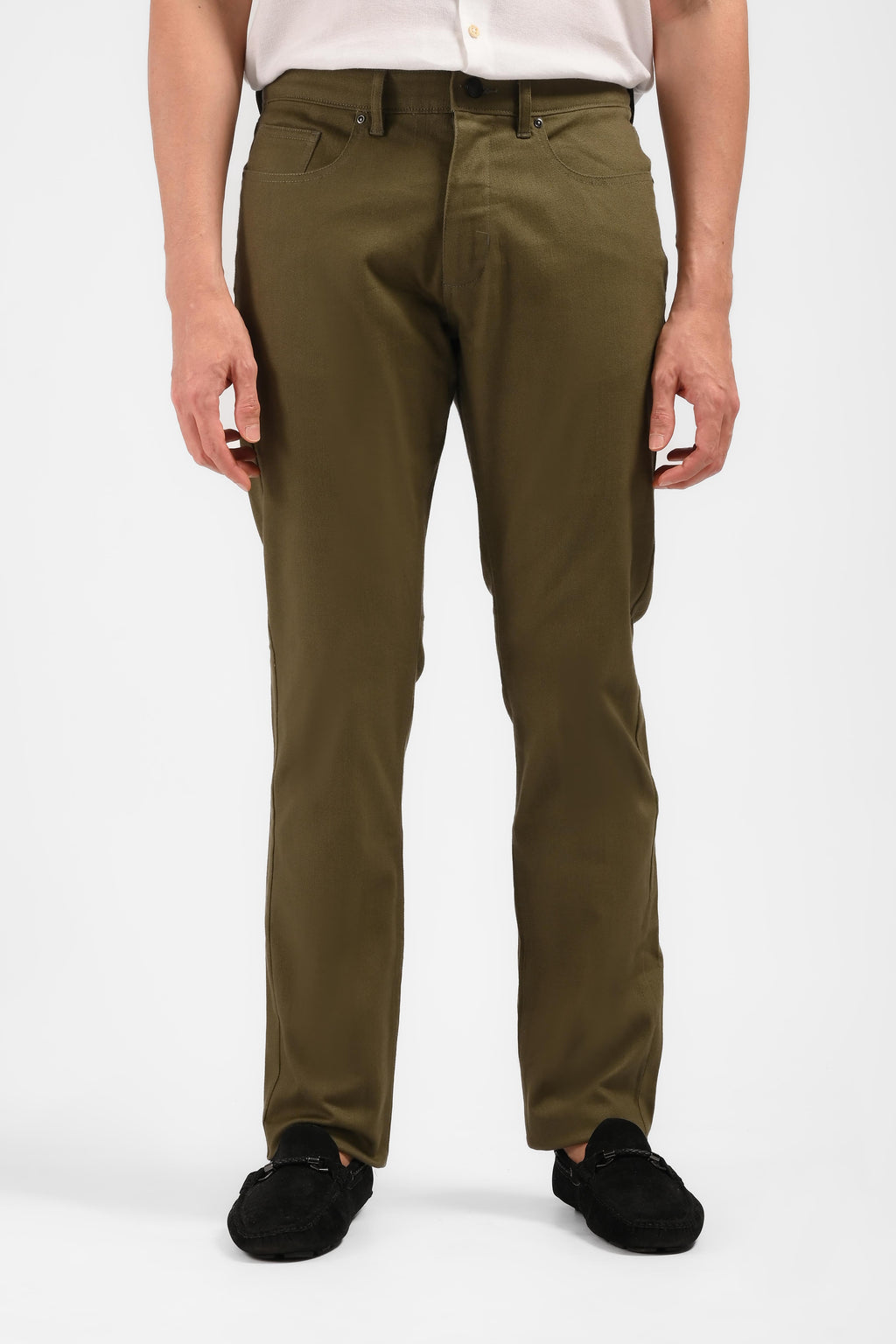 MOC Celana Panjang Chinos Pria Slim Fit VERBY-OLIVE
