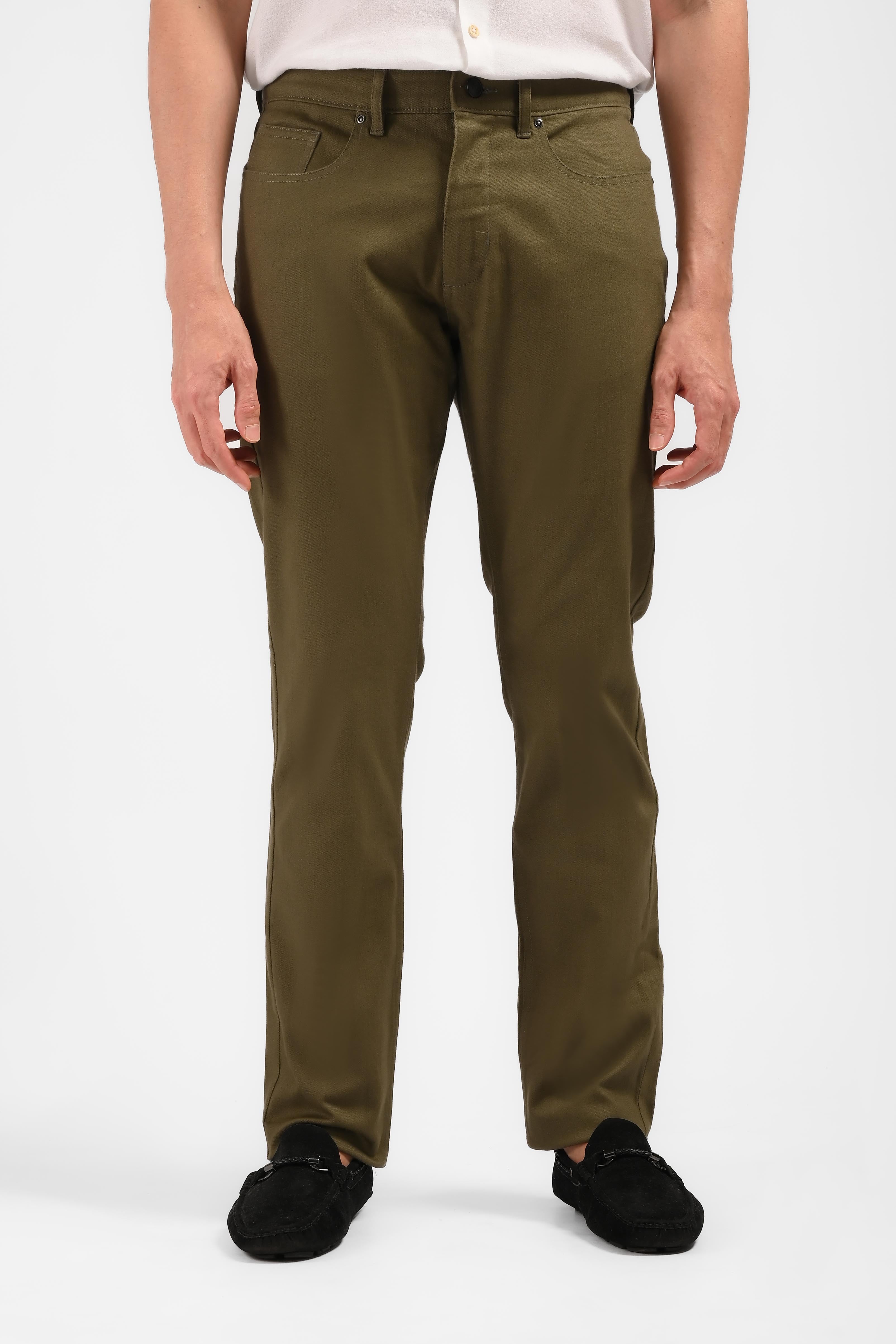 MOC Celana Panjang Chinos Pria Slim Fit VERBY-OLIVE