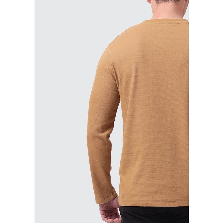 MOC Kaos Lengan Panjang Pria PASCAL - BROWN