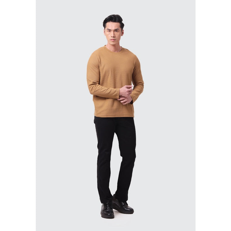 MOC Kaos Lengan Panjang Pria PASCAL - BROWN