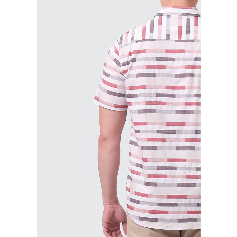 MOC Kemeja Lengan Pendek Pria BOWIE - RED