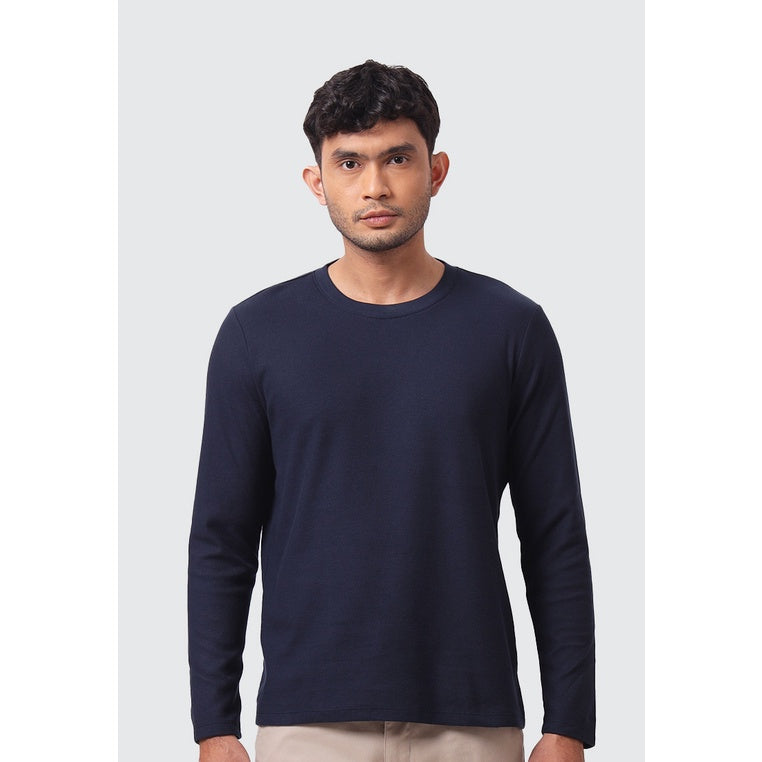 MOC Kaos Lengan Panjang Pria PASCAL - NAVY