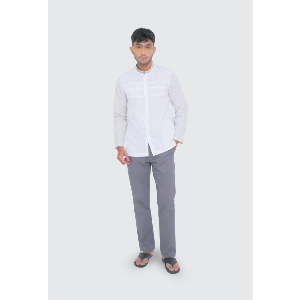 MOC Kemeja Koko Lengan Panjang Pria AFFOGATO - LIGHT BLUE