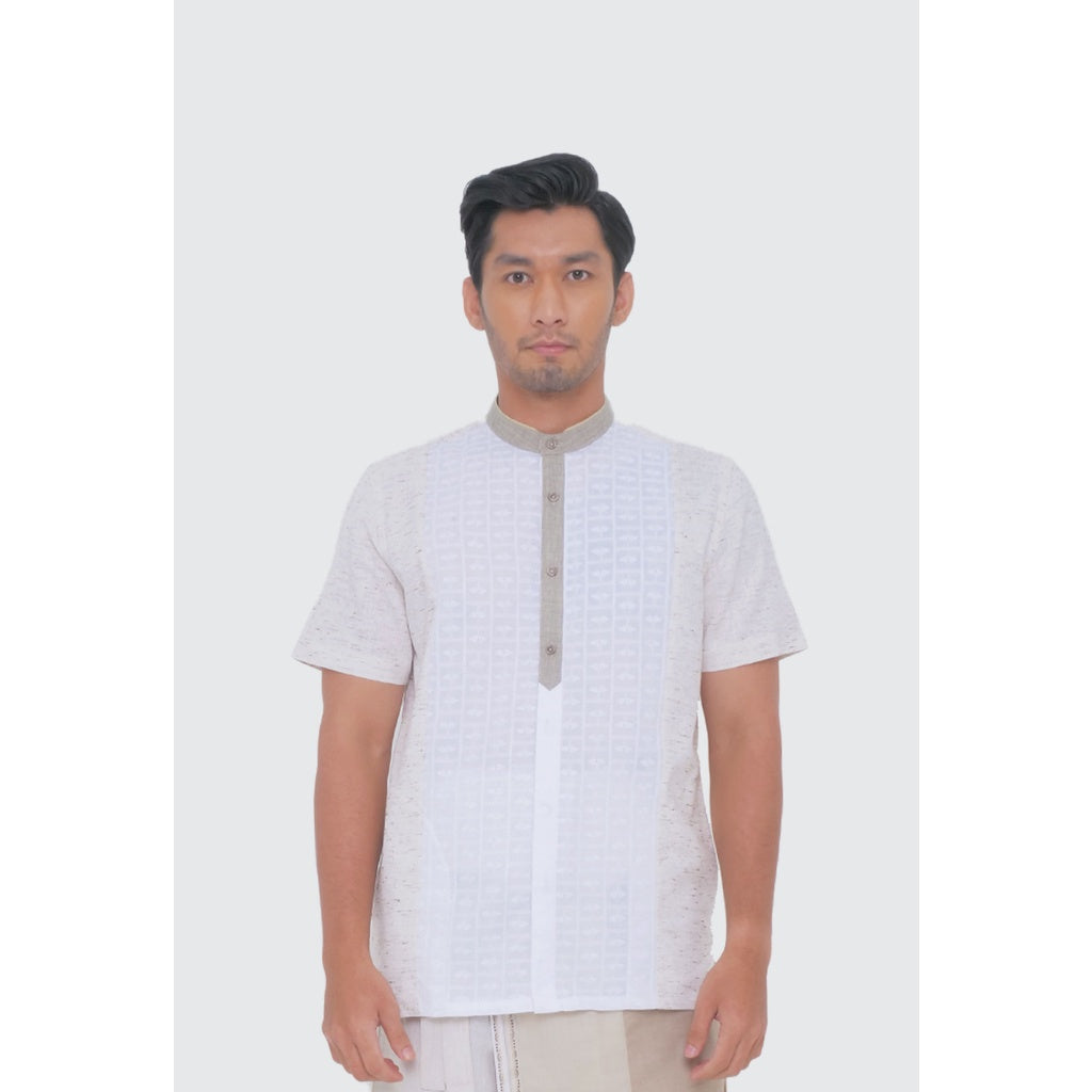 MOC Kemeja Koko Lengan Pendek Pria KHAFI - KHAKI