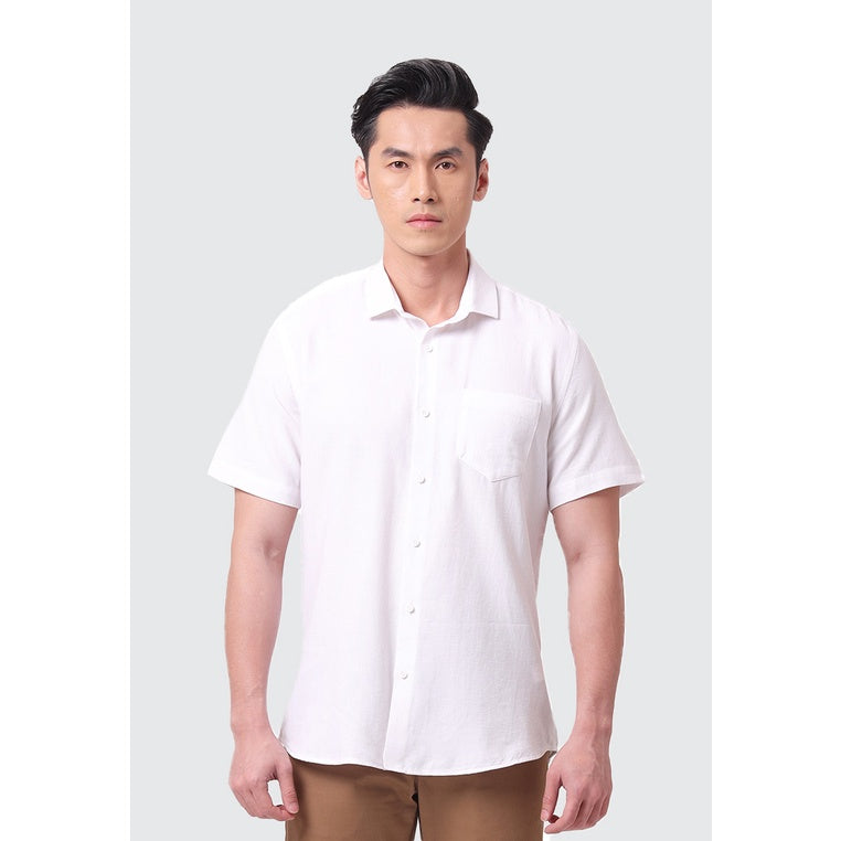 MOC Kemeja Lengan Pendek Pria CURTIS - WHITE
