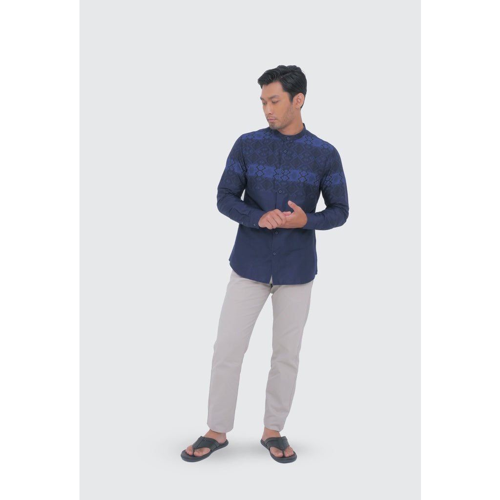 MOC Kemeja Lengan Panjang Pria AFAN - NAVY