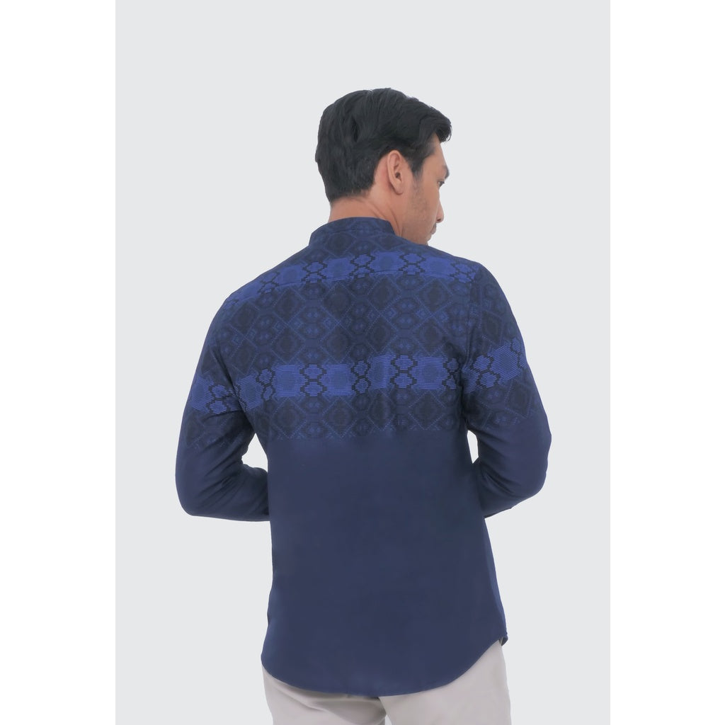 MOC Kemeja Lengan Panjang Pria AFAN - NAVY