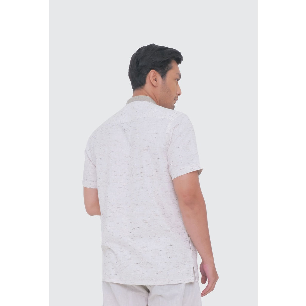 MOC Kemeja Koko Lengan Pendek Pria KHAFI - KHAKI