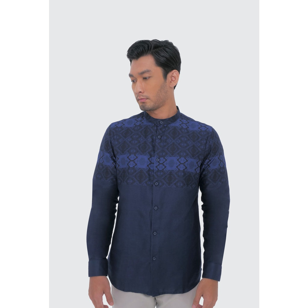 MOC Kemeja Lengan Panjang Pria AFAN - NAVY