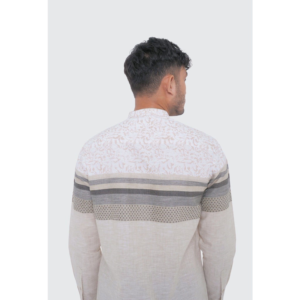 MOC Kemeja Koko Lengan Panjang Pria CHOBAIN - KHAKI