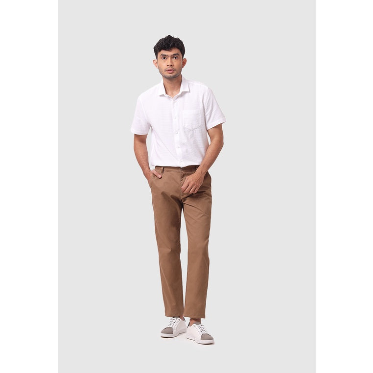 MOC Celana Panjang Pria Regular Fit JASPER - BROWN
