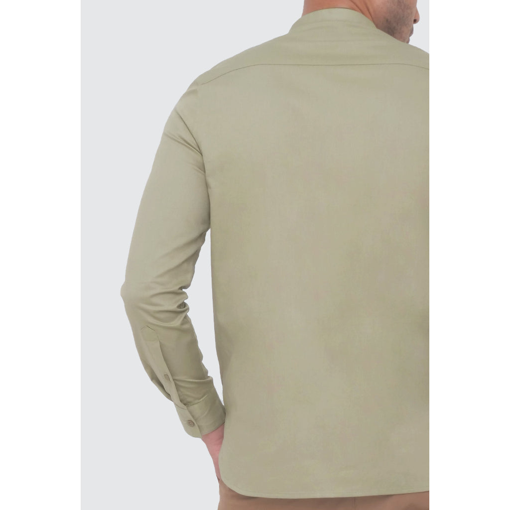 MOC Kemeja Lengan Panjang Pria NADEED - SAGE
