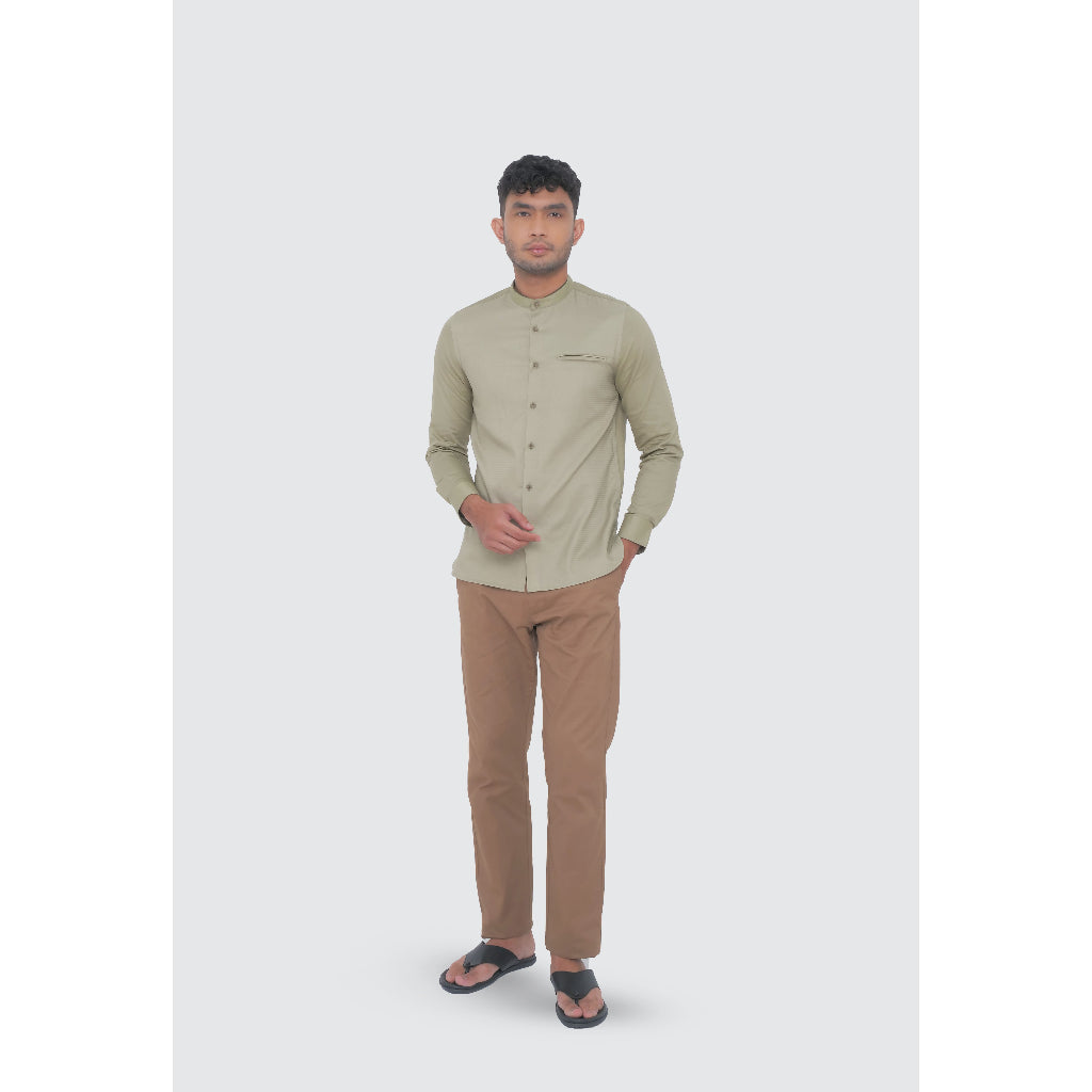 MOC Kemeja Lengan Panjang Pria NADEED - SAGE