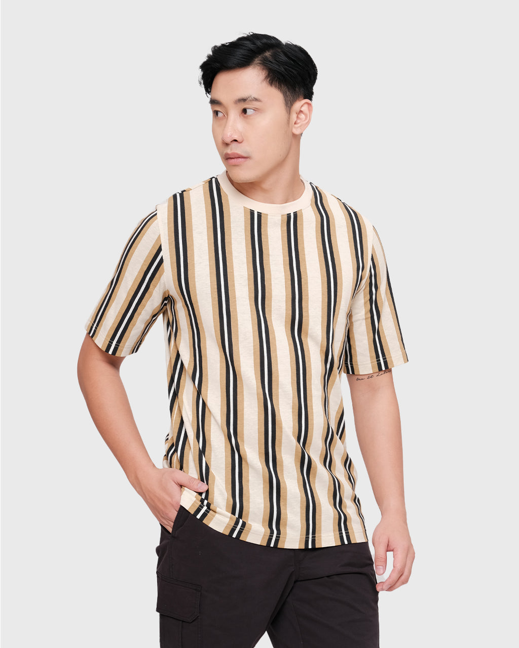 MOC Kaos Lengan Pendek Pria DERBY4 - BEIGE