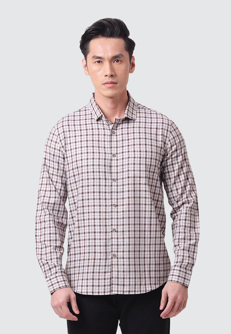 MOC Kemeja Lengan Panjang Pria GRAHAM - BEIGE