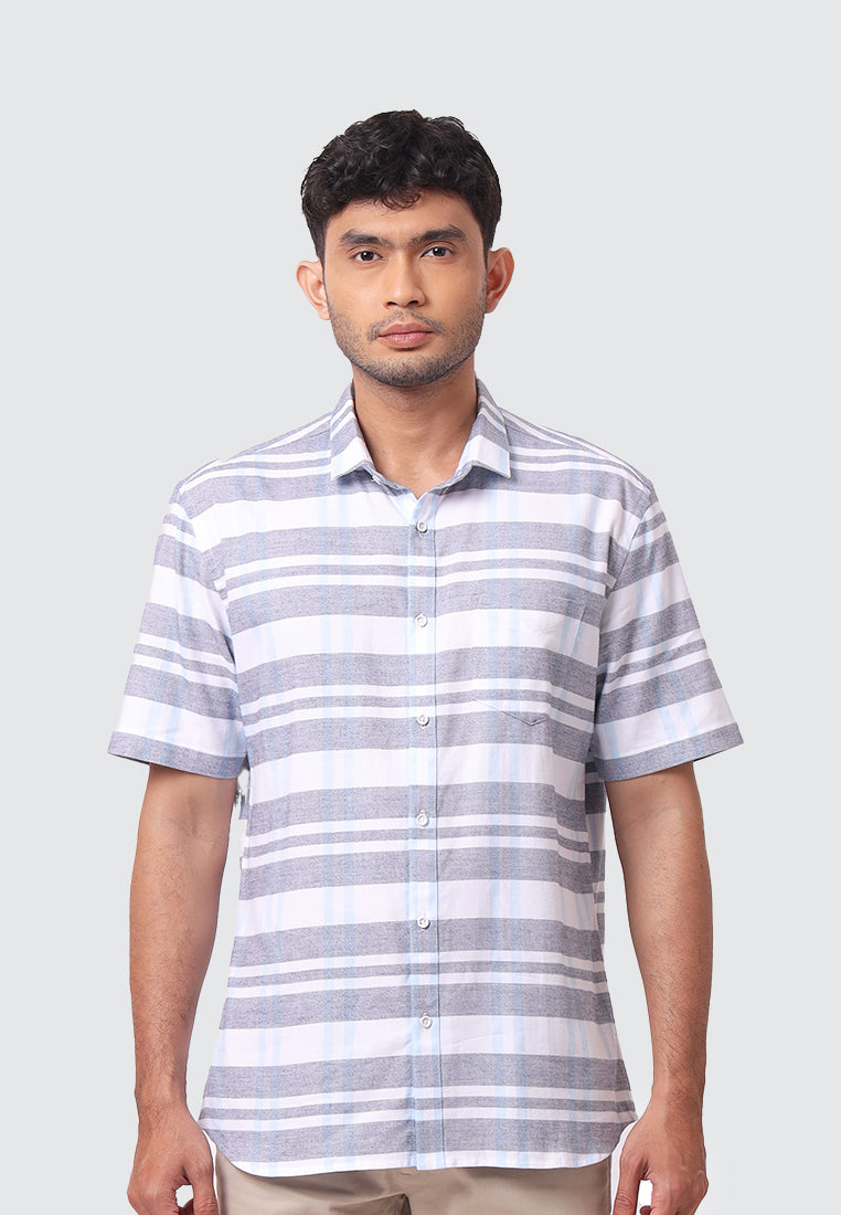 MOC Kemeja Lengan Pendek Pria ROWAN-NAVY