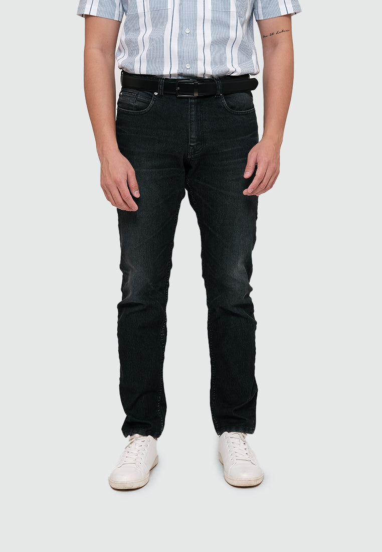MOC Celana Panjang Jeans Denim Stretch Pria CORNEL-BLACK