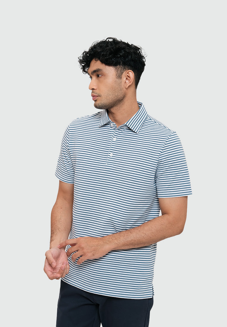 MOC Kaos Polo Lengan Pendek -CLAUDE - Blue