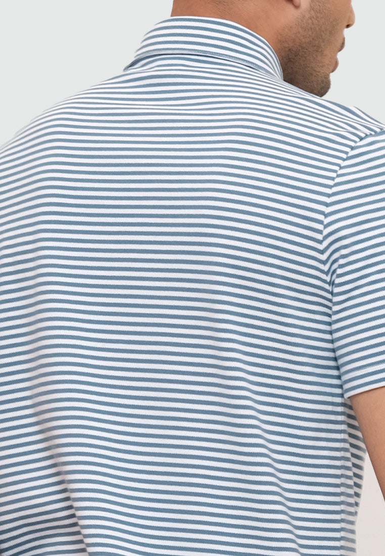 MOC Kaos Polo Lengan Pendek -CLAUDE - Blue