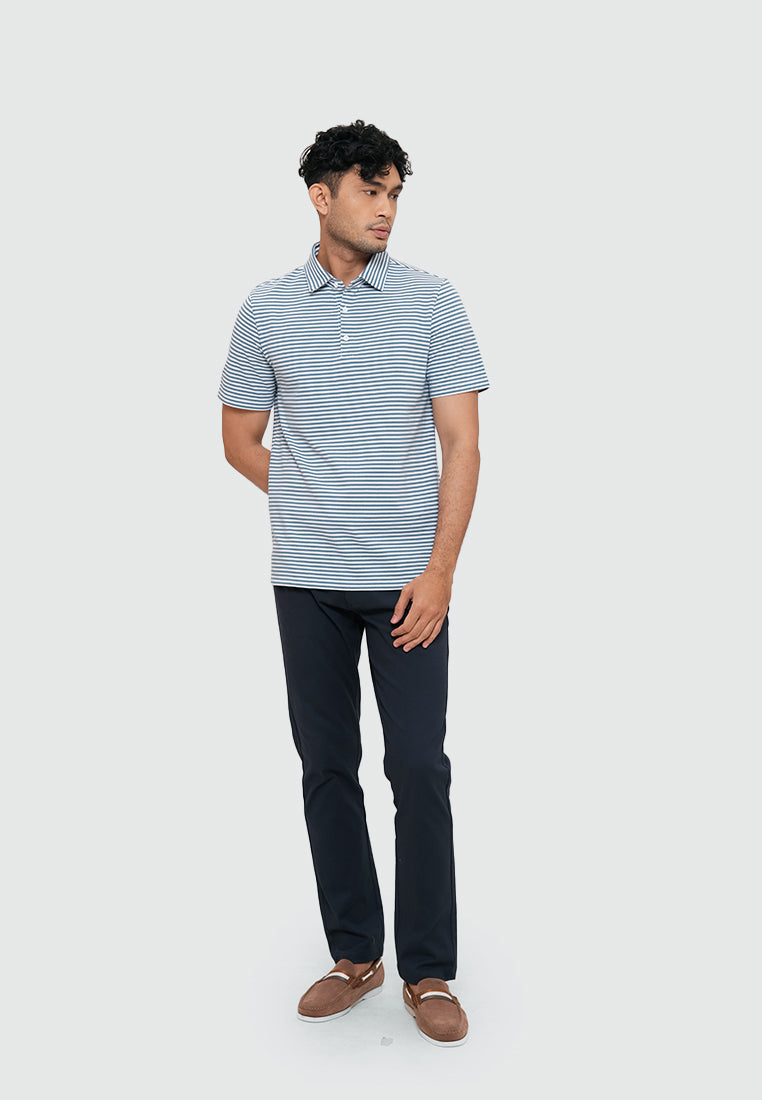 MOC Kaos Polo Lengan Pendek -CLAUDE - Blue