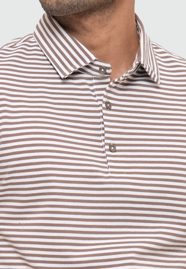 MOC Kaos Polo Lengan Pendek CLAUDE - BROWN