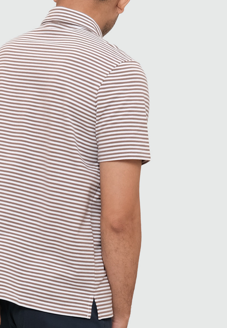 MOC Kaos Polo Lengan Pendek CLAUDE - BROWN