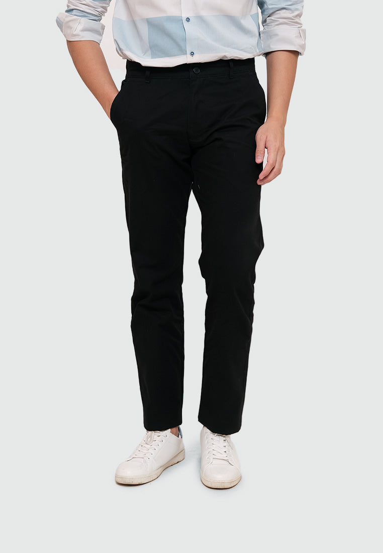 MOC Celana Panjang Chinos Pria Reguler Fit HARRINGTON - Black