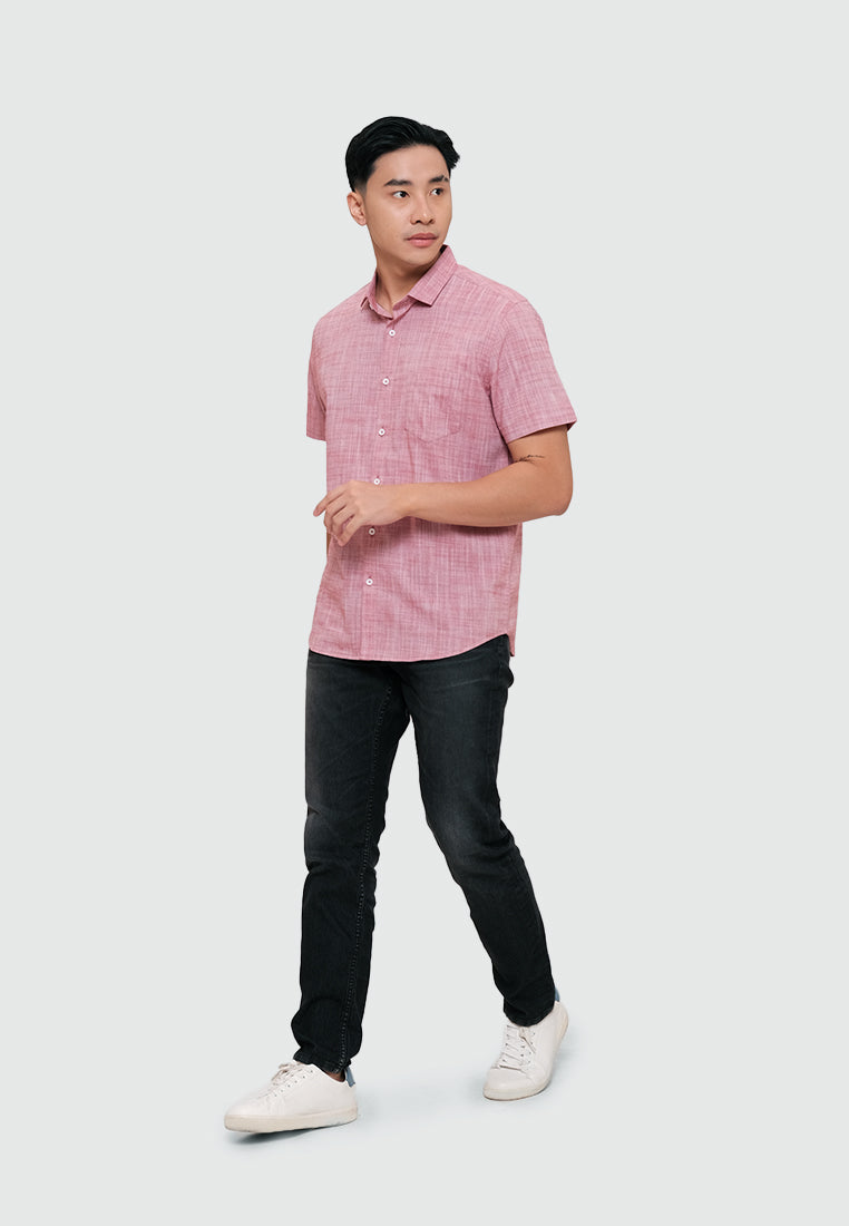 MOC Kemeja Lengan Pendek Pria BRENTWOOD 3-RED