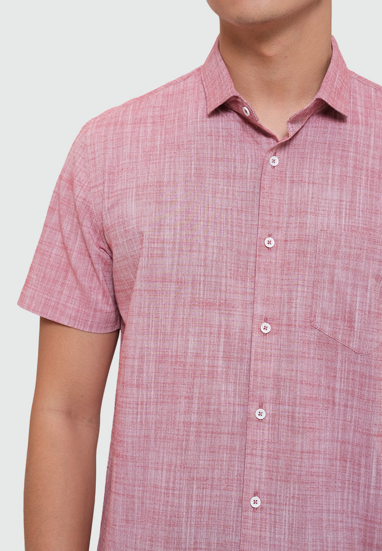 MOC Kemeja Lengan Pendek Pria BRENTWOOD 3-RED
