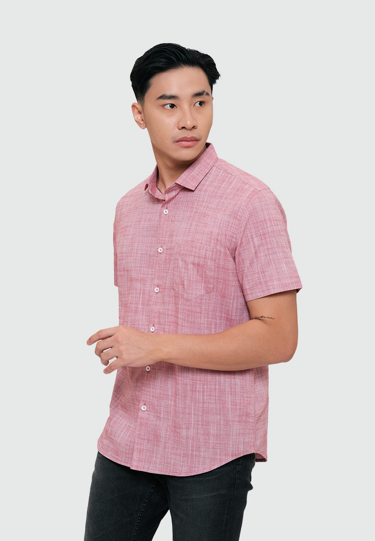MOC Kemeja Lengan Pendek Pria BRENTWOOD 3-RED