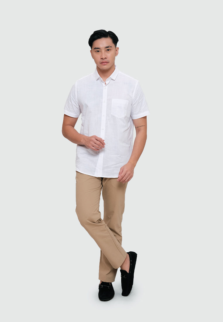 MOC Kemeja Lengan Pendek Pria BRENTWOOD 1 -WHITE