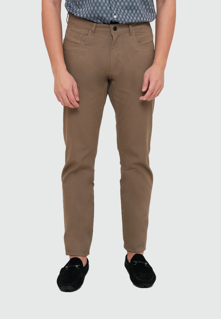 MOC Celana Panjang Chinos Pria Slim Fit HOVE-DARK BROWN