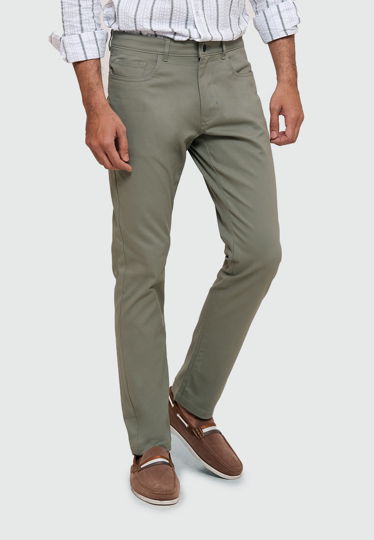 MOC Celana Panjang Chinos Pria Slim Fit HOVE-LIGHT GREEN