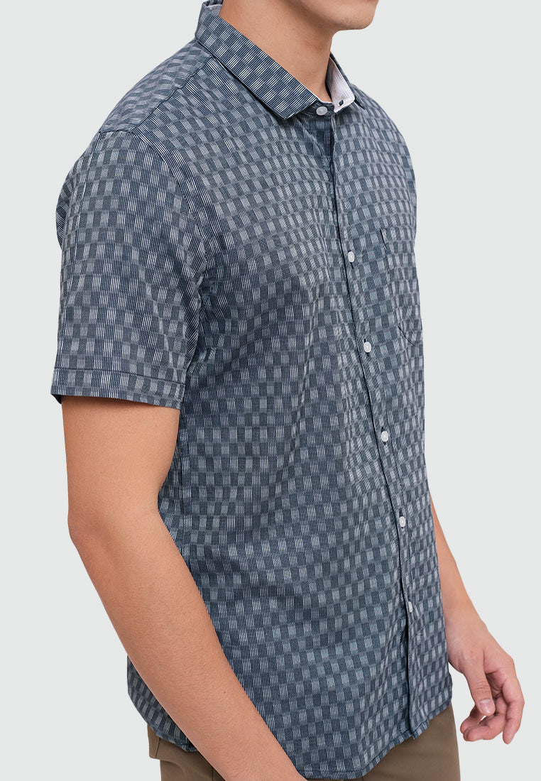 MOC Kemeja Lengan Pendek Pria ROYCE - NAVY