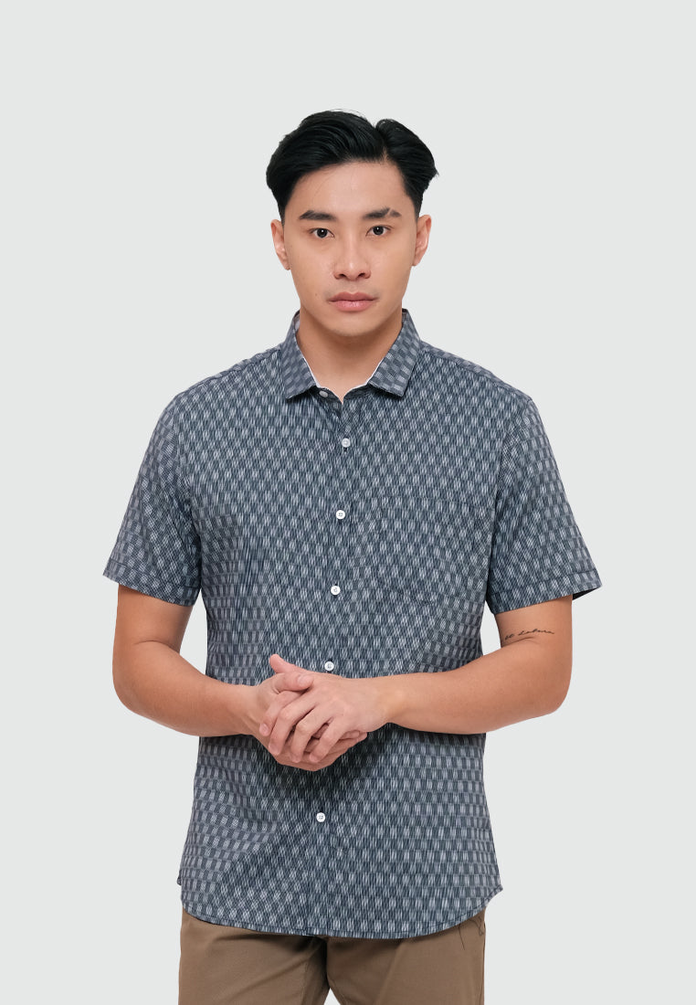 MOC Kemeja Lengan Pendek Pria ROYCE - NAVY