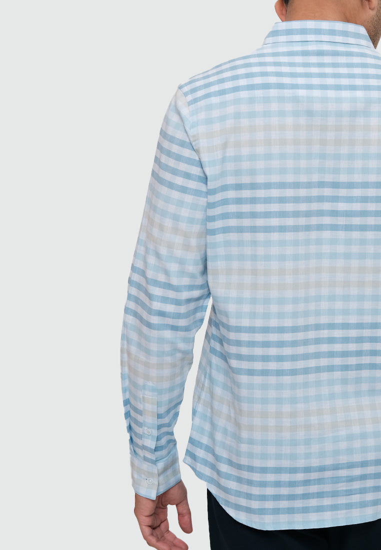 MOC Kemeja Lengan Panjang Pria QUINOS - LIGHT BLUE