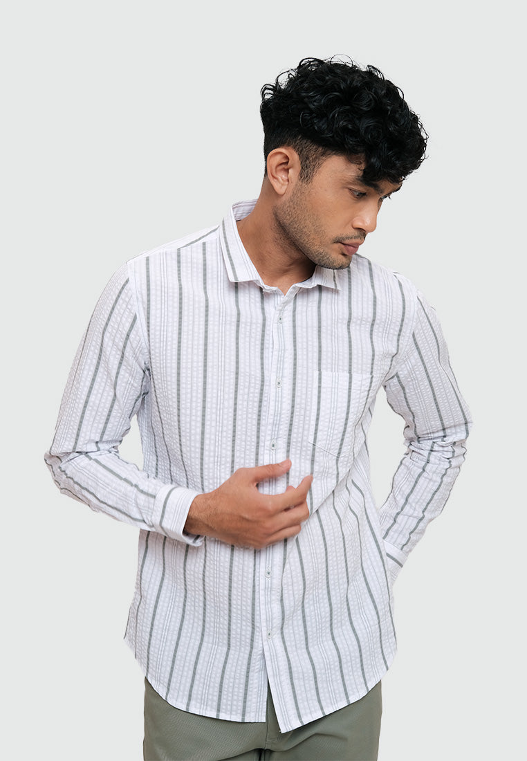 MOC Kemeja Lengan Panjang Pria BALTA - WHITE