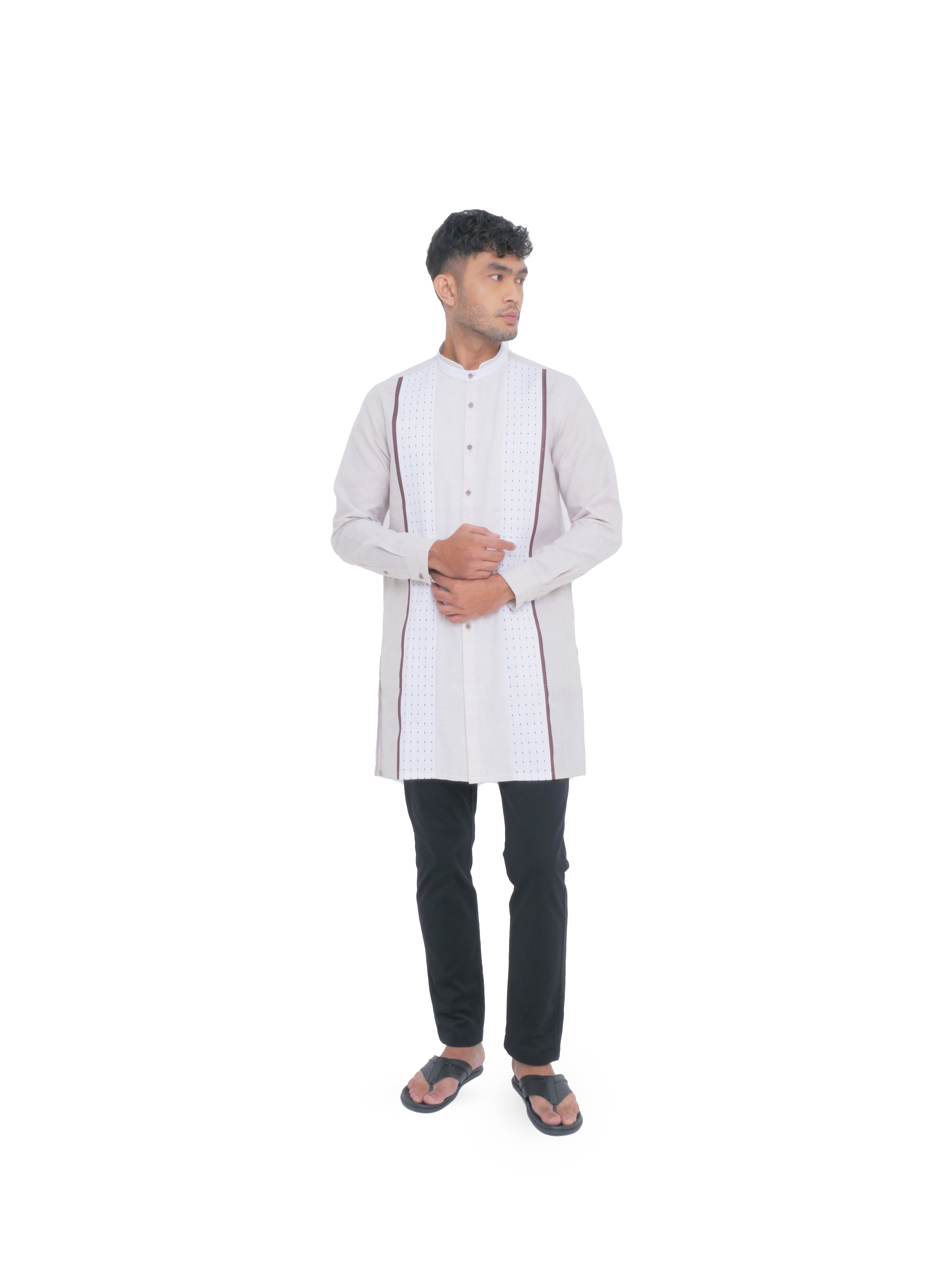 MOC Gamis Pria Lengan Panjang USTAR - KHAKI