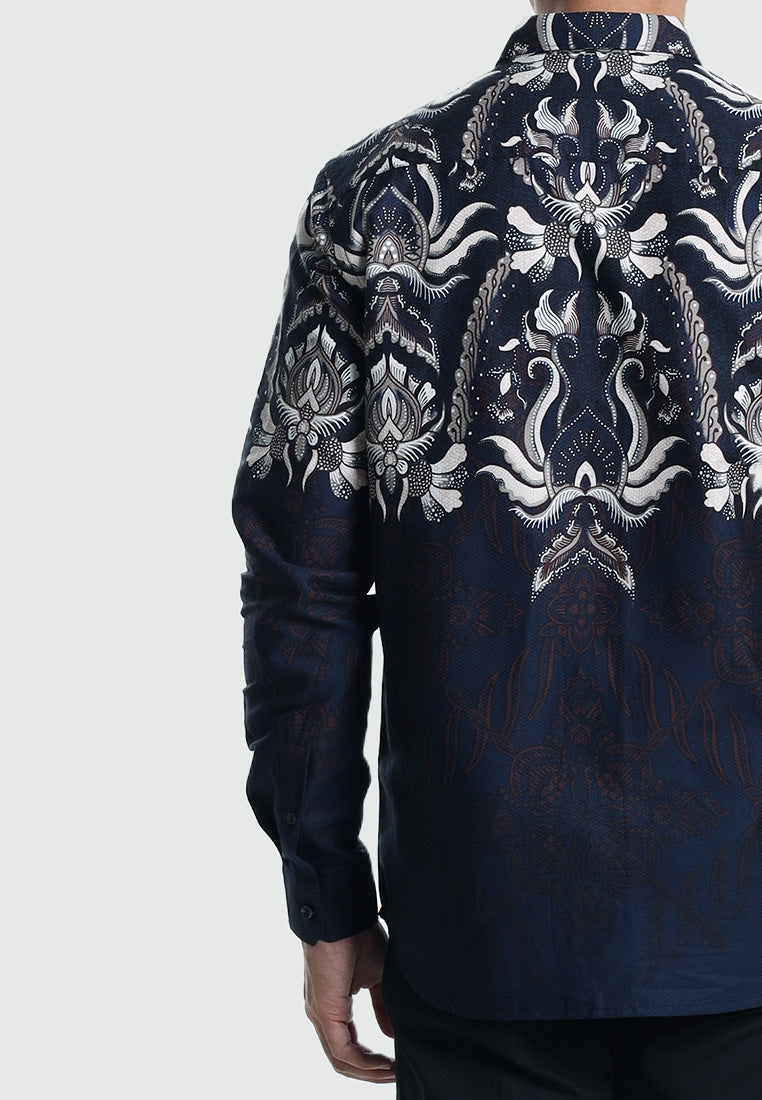 MOC Kemeja Batik Lengan Panjang Pria RATTAN-BLACK