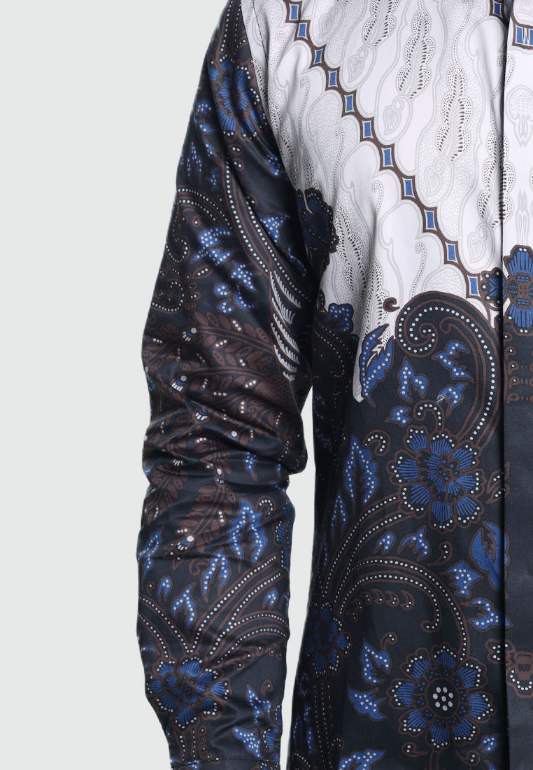 MOC Kemeja Batik Lengan Panjang Pria MANGGALA-BLACK