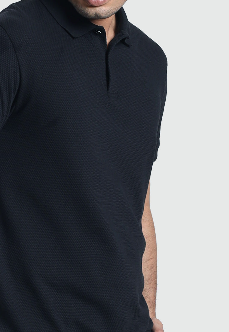 MOC Kaos Polo Lengan Pendek Pria PAROS - BLACK