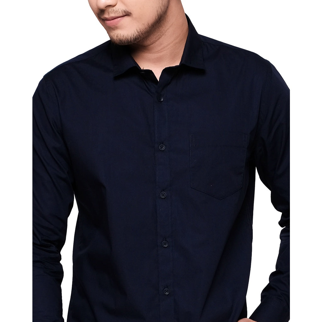 MOC Kemeja Lengan Panjang Pria PEDRO - NAVY
